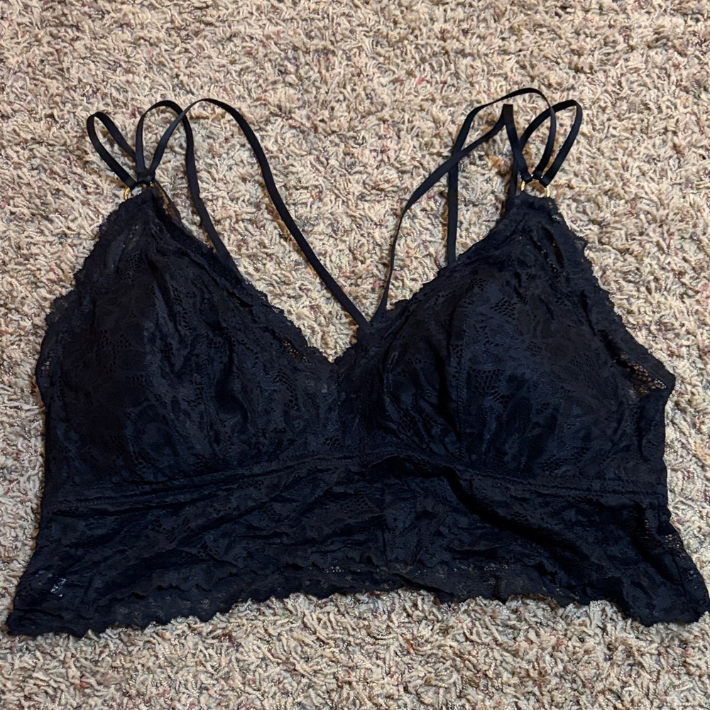 Aerie Black Lace Bralette XXL